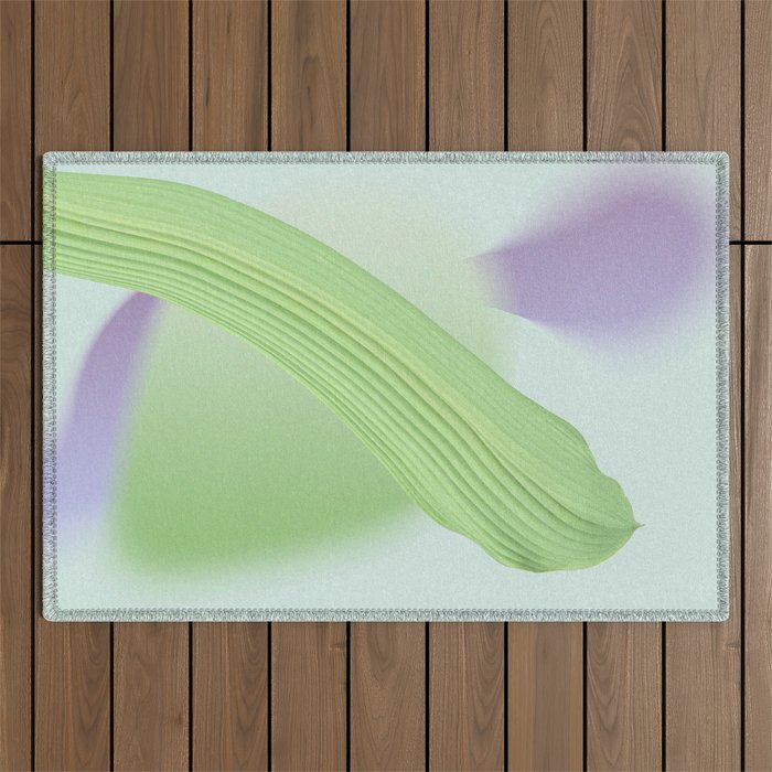 Spring Bud Lavender: Abstract Brush Strokes on Gradient Color - 002 Outdoor Rug Gallery Image 1