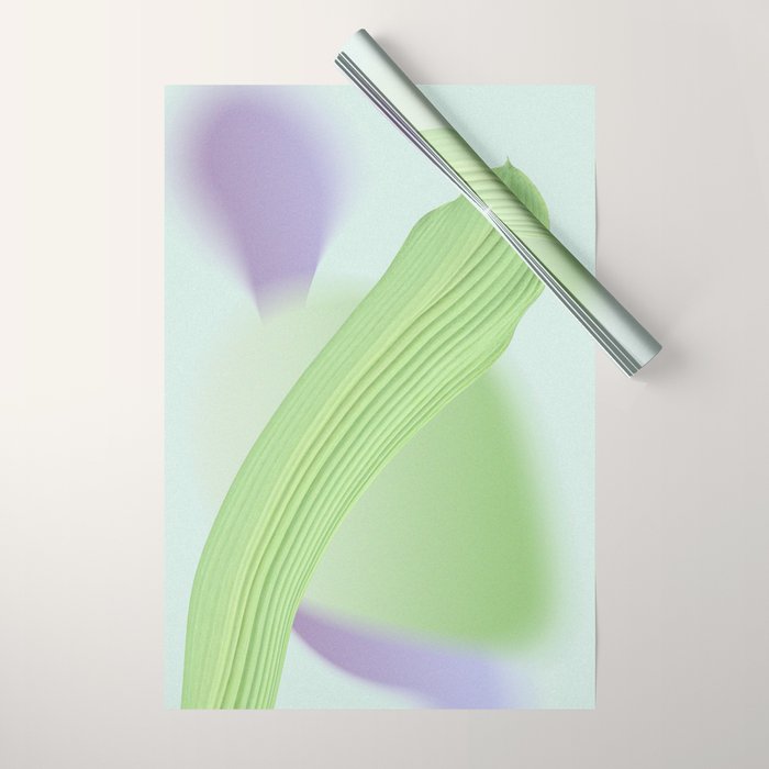 Spring Bud Lavender: Abstract Brush Strokes on Gradient Color - 002 Wrapping Paper Gallery Image 1