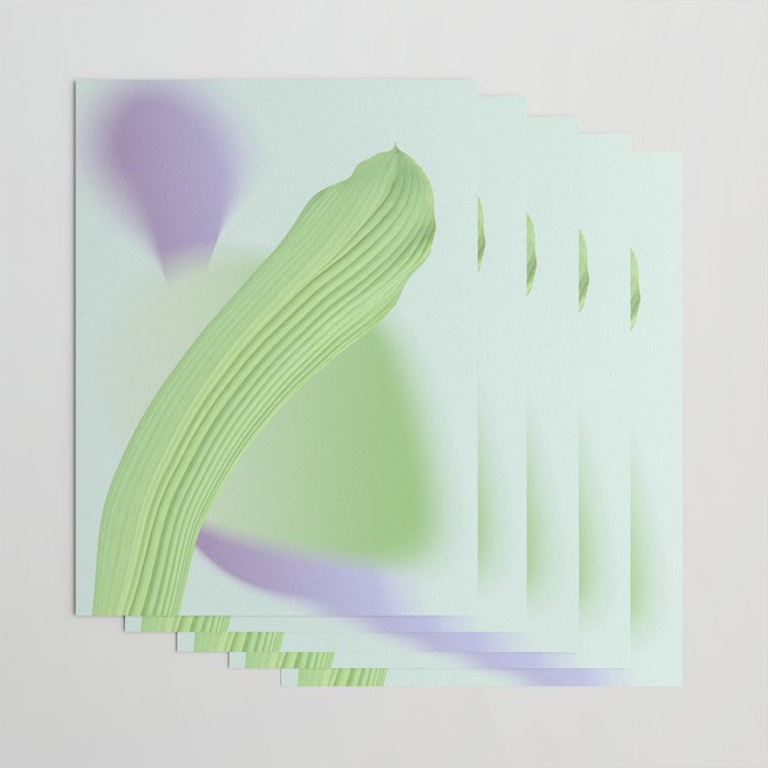 Spring Bud Lavender: Abstract Brush Strokes on Gradient Color - 002 Wrapping Paper Gallery Image 3