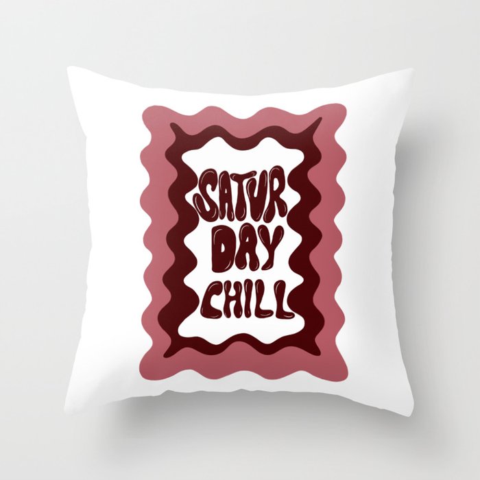Saturday-Chill Throw Pillow Gallery Image 6