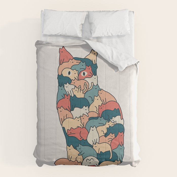 Cat Landscape 185: How many cats? Comforter Gallery Image 1