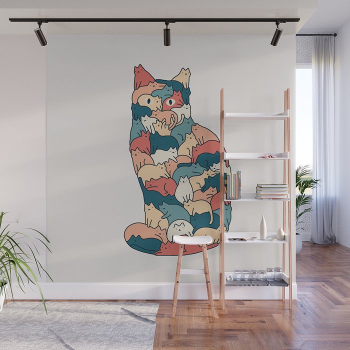 Cat Landscape 185: How many cats? Wall Mural Gallery Image 1