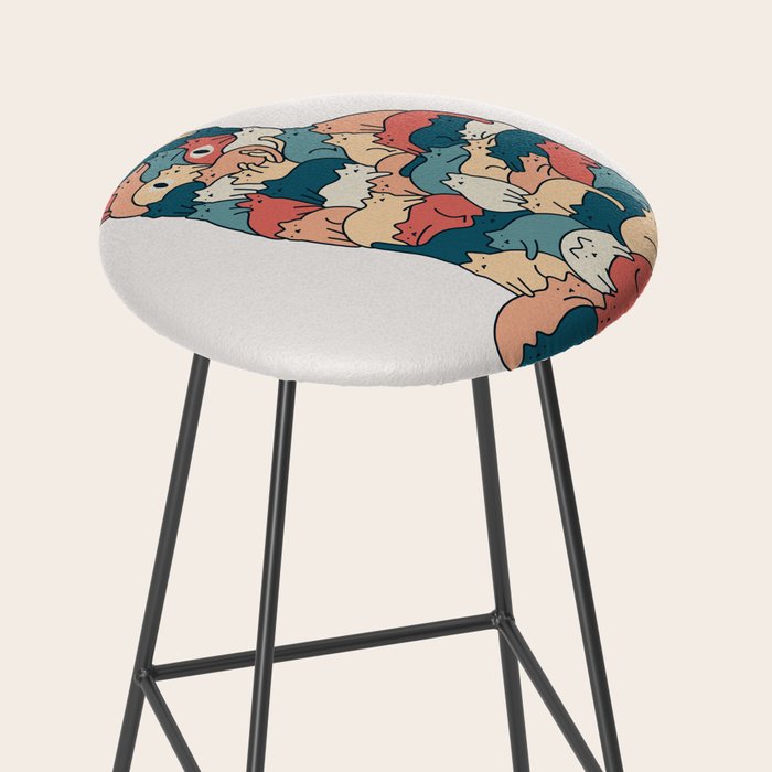 Cat Landscape 185: How many cats? Stool Gallery Image 2