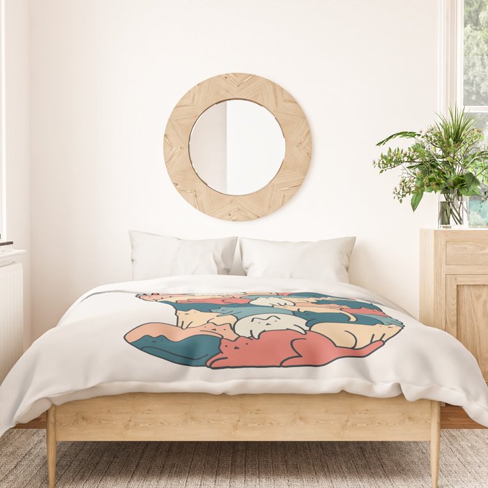 Cat Landscape 185: How many cats? Duvet Cover Gallery Image 3