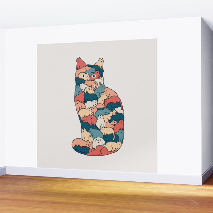 Cat Landscape 185: How many cats? Wall Mural Gallery Image 2