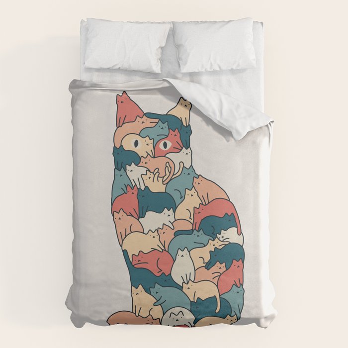 Cat Landscape 185: How many cats? Duvet Cover Gallery Image 6