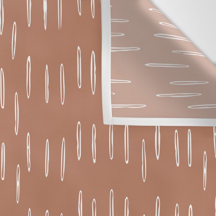 Boho Raindrops Abstract Pattern, Terracotta Wall Tapestry Gallery Image 3