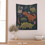 Jurassic Friends (Dark) Wall Tapestry Gallery Image 2