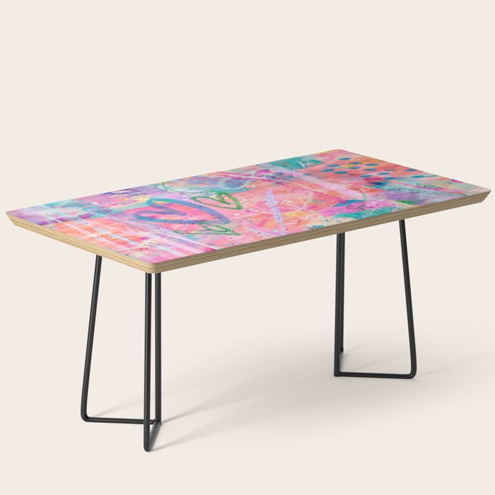 Girly Graffiti with Hearts and Doodles Coffee Table Gallery Image 1