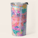Girly Graffiti with Hearts and Doodles Travel Mug Gallery Image 2