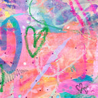 Girly Graffiti with Hearts and Doodles Coffee Mug Gallery Image 2