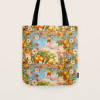 Orange Garden Tote Bag Gallery Image 1