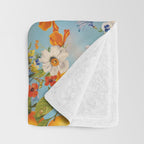 Orange Garden Throw Blanket Gallery Image 3