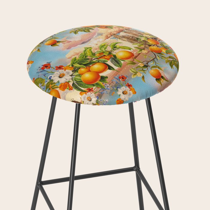 Orange Garden Stool Gallery Image 2