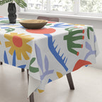 Colorful abstract flower art pattern Tablecloth Gallery Image 3