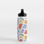 Colorful abstract flower art pattern Water Bottle Gallery Image 3
