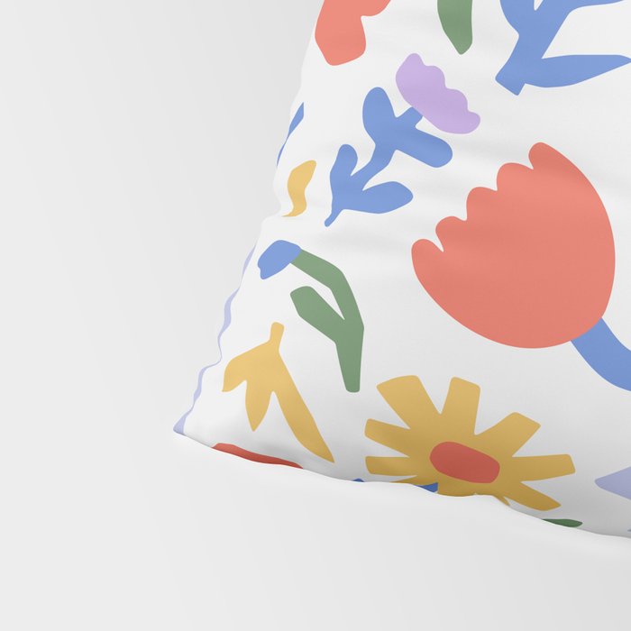 Colorful abstract flower art pattern Pillow Sham Gallery Image 4