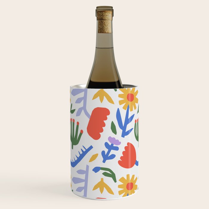 Colorful abstract flower art pattern Wine Chiller Gallery Image 2