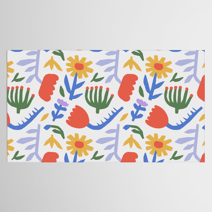 Colorful abstract flower art pattern Tablecloth Gallery Image 2