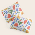 Colorful abstract flower art pattern Pillow Sham Gallery Image 3