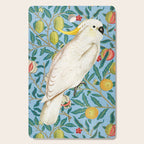 Tropical Cockatoo Bird on Antique William Morris Four Fruits Pattern Cutting Board Gallery Image 1