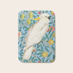 Tropical Cockatoo Bird on Antique William Morris Four Fruits Pattern Bath Mat Gallery Image 1