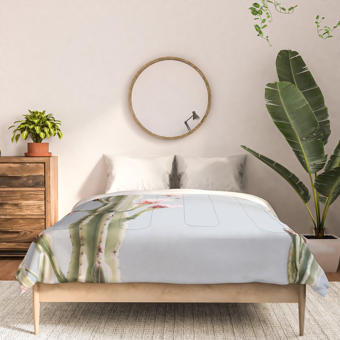 Cereus Cactus Blush - Desert Cactus - Pink Flowers - Travel Nature photography by Ingrid Beddoes Comforter Gallery Image 3