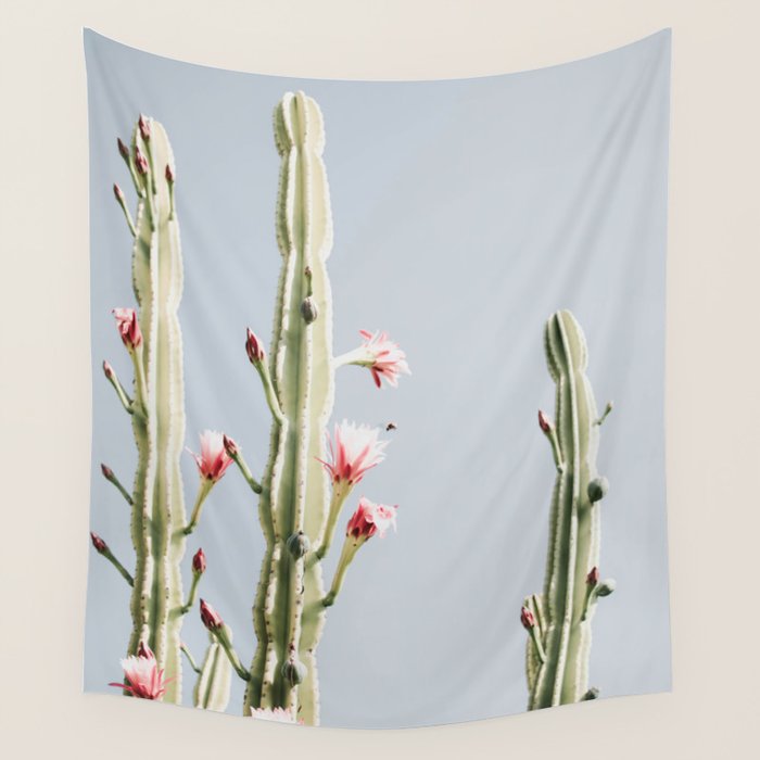 Cereus Cactus Blush - Desert Cactus - Pink Flowers - Travel Nature photography by Ingrid Beddoes Wall Tapestry Gallery Image 4