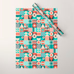 Mid Century Retro Holiday Wrapping Paper Gallery Image 1