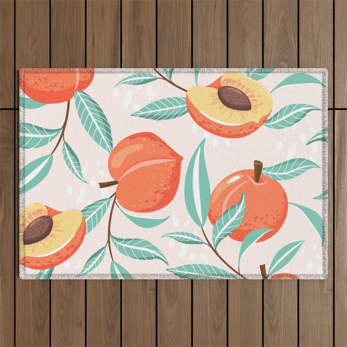 Peachy Pattern Outdoor Rug Gallery Image 1
