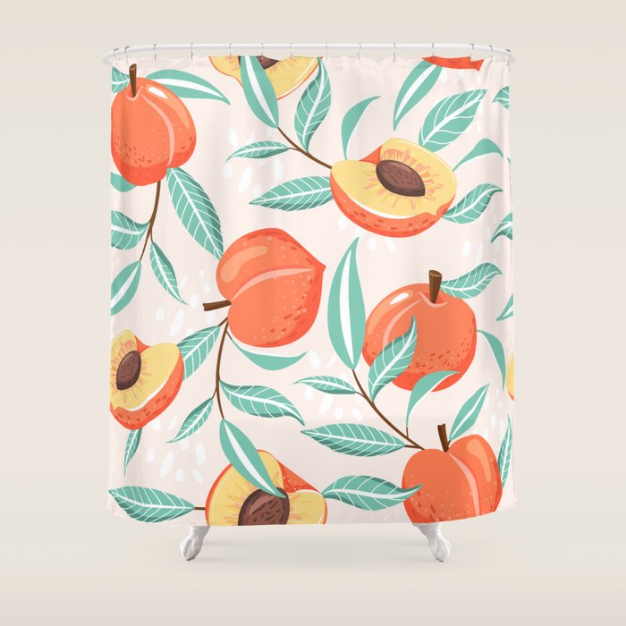 Peachy Pattern Shower Curtain Gallery Image 1