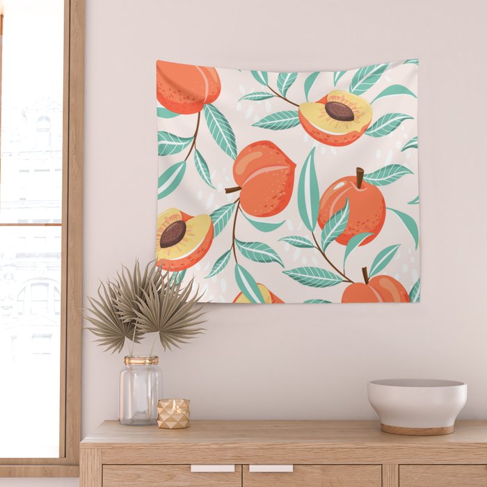 Peachy Pattern Wall Tapestry Gallery Image 2