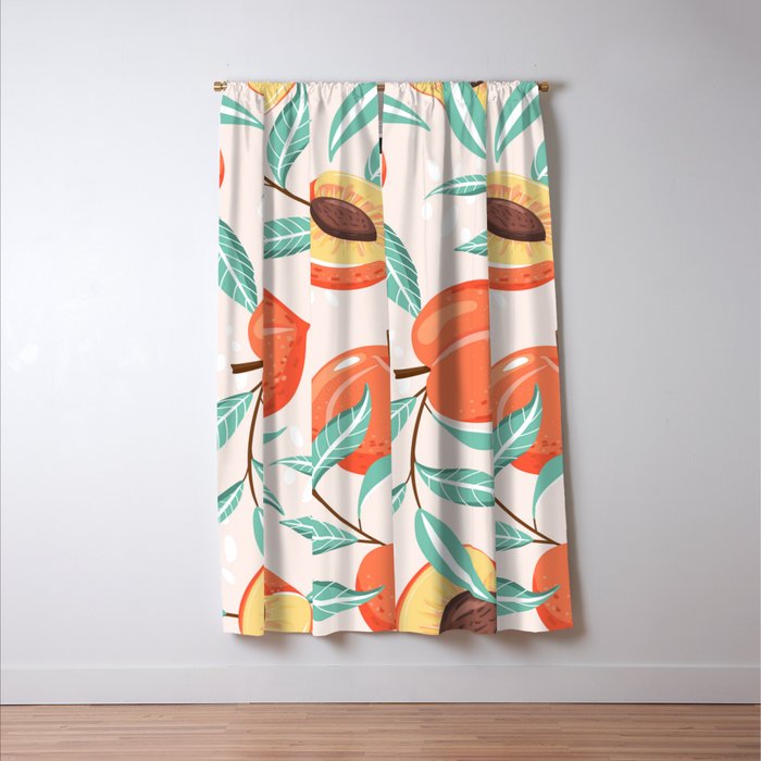 Peachy Pattern Window Curtain Gallery Image 3
