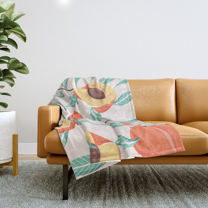 Peachy Pattern Throw Blanket Gallery Image 1