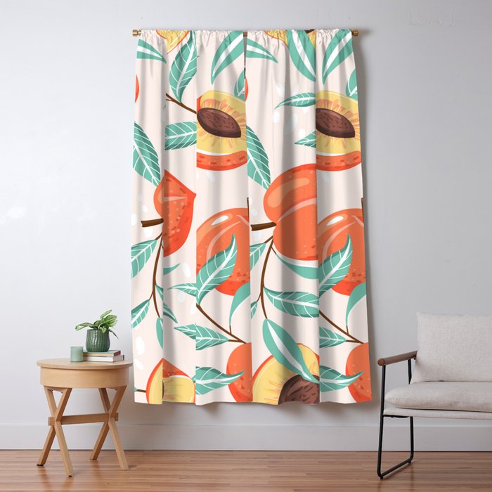 Peachy Pattern Window Curtain Gallery Image 1