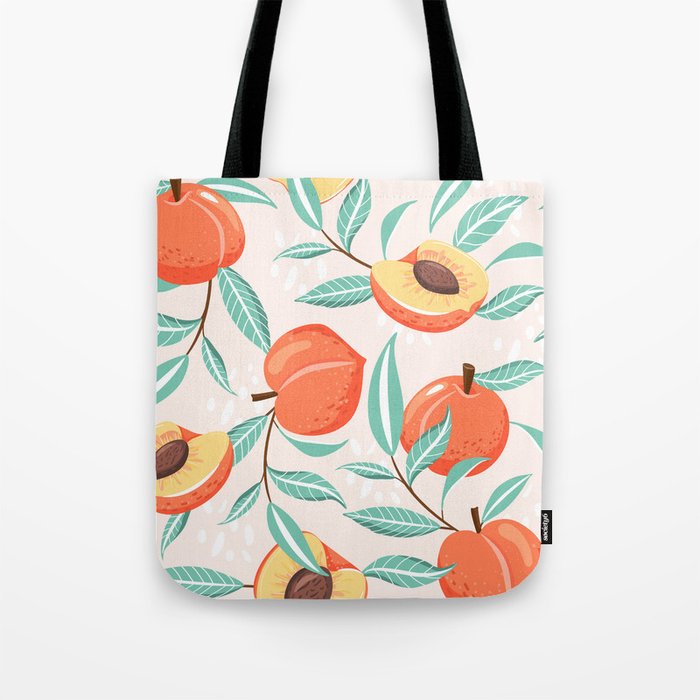 Peachy Pattern Tote Bag Gallery Image 1