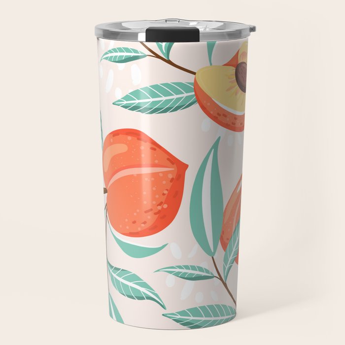 Peachy Pattern Travel Mug Gallery Image 1