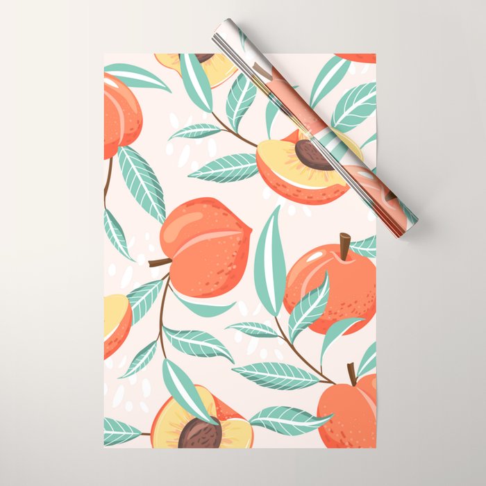 Peachy Pattern Wrapping Paper Gallery Image 1