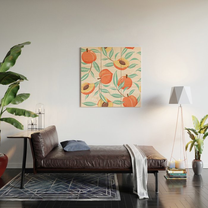 Peachy Pattern Wood Wall Art Gallery Image 2