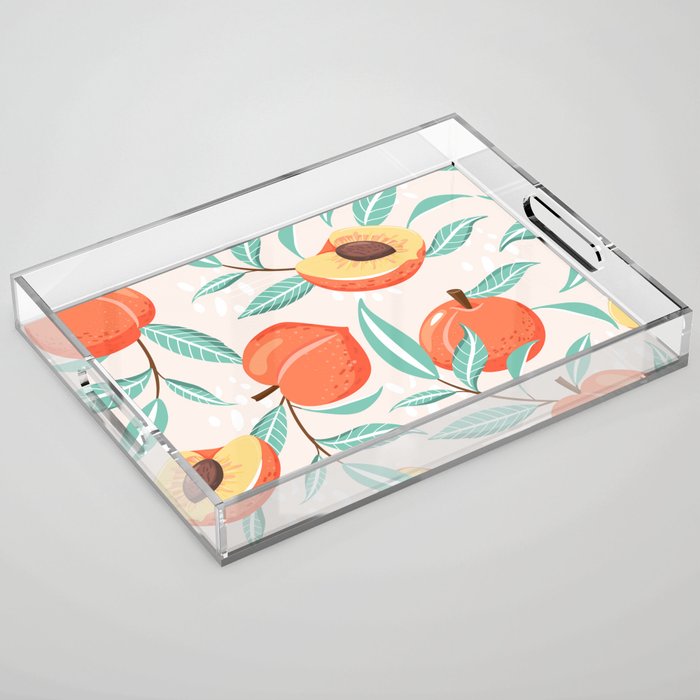 Peachy Pattern Acrylic Tray Gallery Image 1