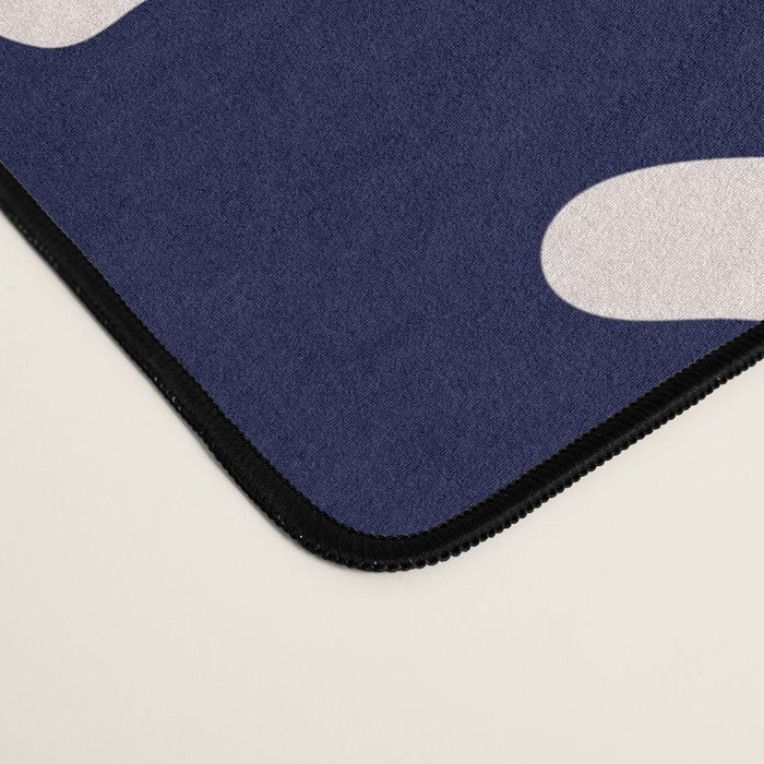 Retro Daisy  Pattern - White and Navy  Desk Mat Gallery Image 4