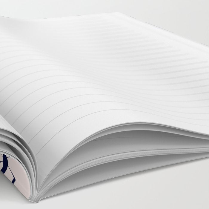 Retro Daisy  Pattern - White and Navy  Notebook Gallery Image 2
