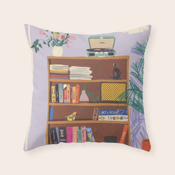 My library Throw Pillow Gallery Image 1