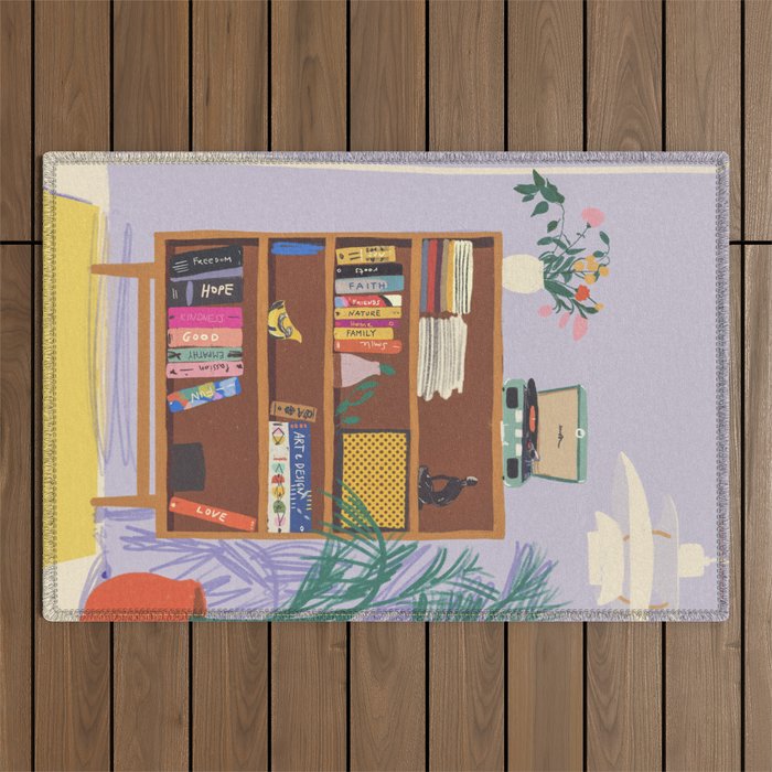 My library Outdoor Rug Gallery Image 1