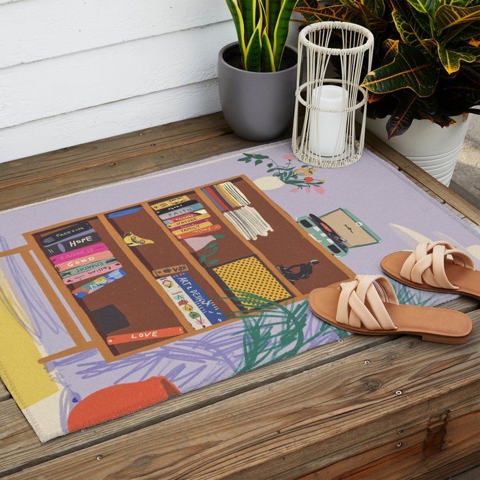 My library Outdoor Rug Gallery Image 2