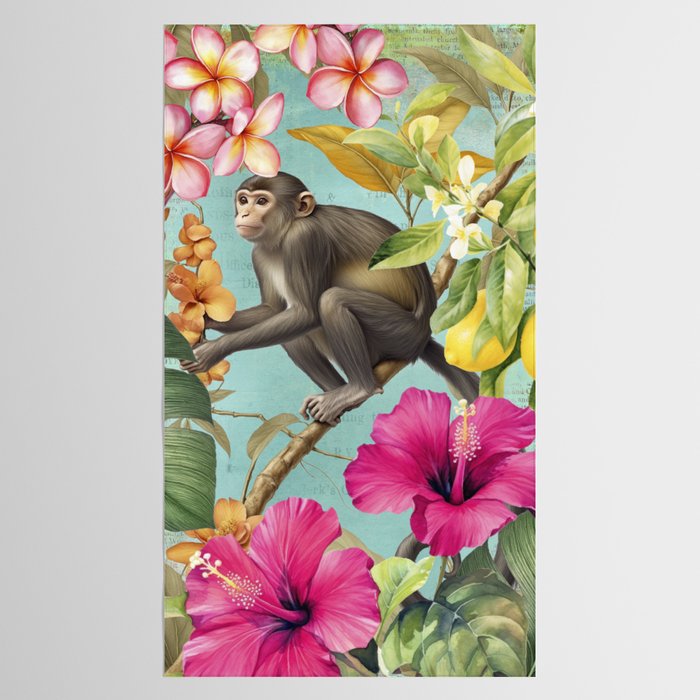 Echoes Of The Tropics Monkeys Paradise Tablecloth Gallery Image 2