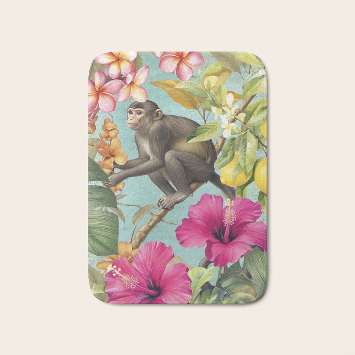 Echoes Of The Tropics Monkeys Paradise Bath Mat Gallery Image 1