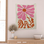 Pink daisy  Wall Tapestry Gallery Image 2