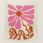 Pink daisy  Wall Tapestry Gallery Image 4
