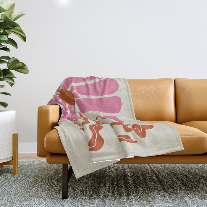 Pink daisy  Throw Blanket Gallery Image 1